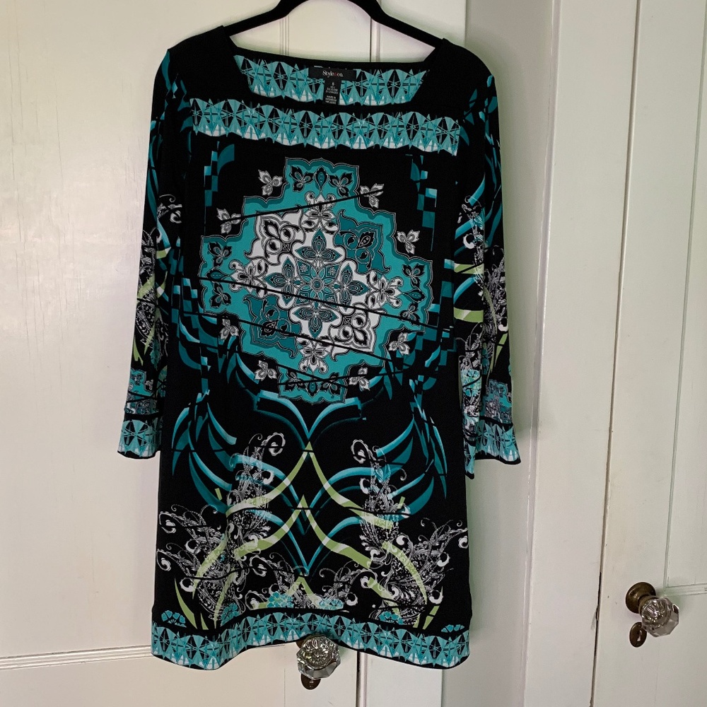 Style & Co. Dress with short sleeves Size S
